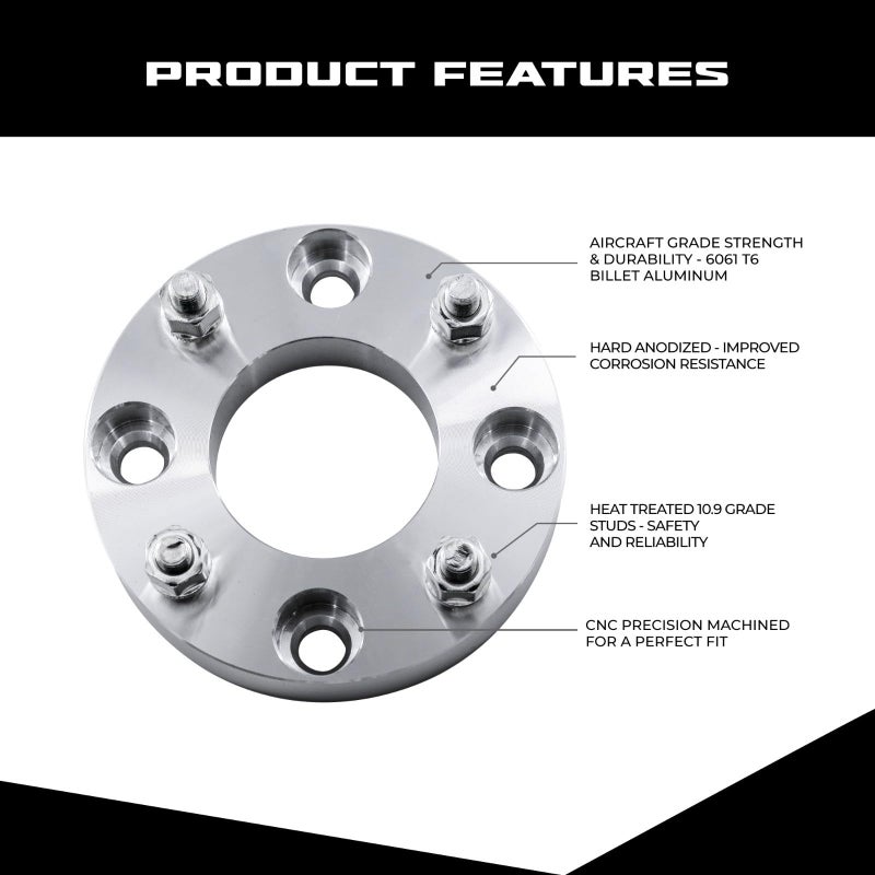 ezaccessory 2 Wheel Adapters Spacers 4x4.25 to 4x4.25 | 4x108 to 4x108 | Fits Ford 4 Lug Mustang 1985-1993 | 1" Thick - Image 3